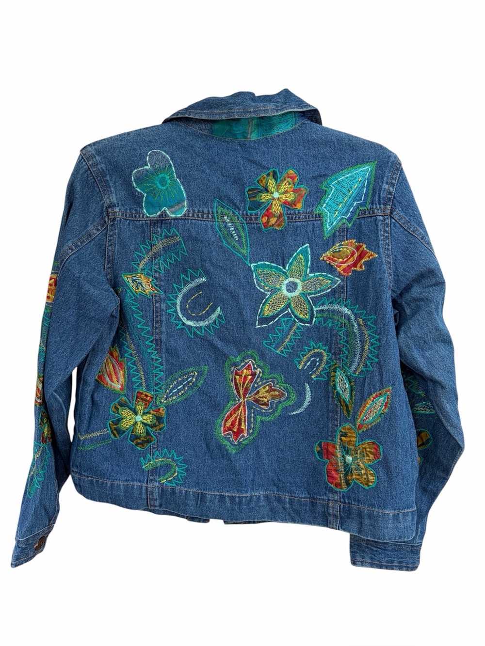 Coldwater Creek Embroidered Blue Denim Jacket - Women's - Picture 3 of 10